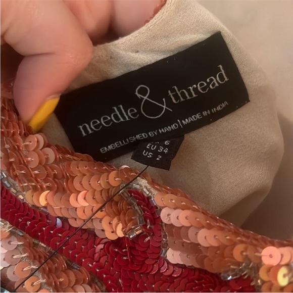 Needle & Thread Rose Gold Tapestry Motif Sequined Bodycon Mini - Picture 6 of 8